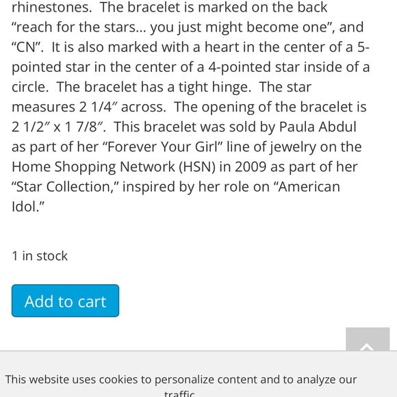 Paula Abdul “Reach For the Stars” Clamper Bracelet - Picture 12 of 13